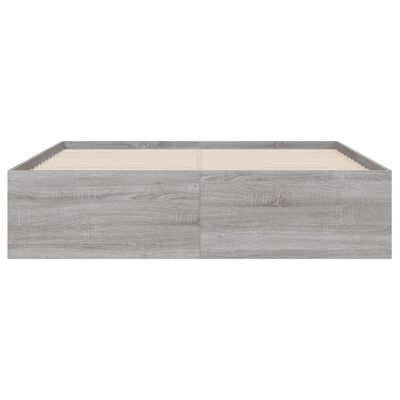 vidaXL Giroletto Cassetti Grigio Sonoma 135x190 cm Legno Multistrato