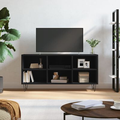 vidaXL Mobile Porta TV Nero 103,5x30x50 cm in Legno Multistrato