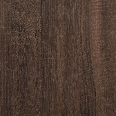 vidaXL Giroletto Rovere Marrone 120x200cm in Legno Multistrato Metallo