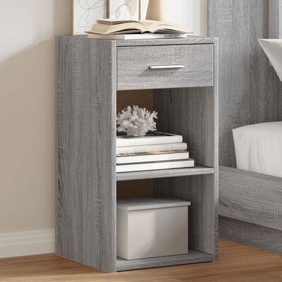 vidaXL Comodini 2 pz Grigio Sonoma 35x34x65 cm in Legno Multistrato