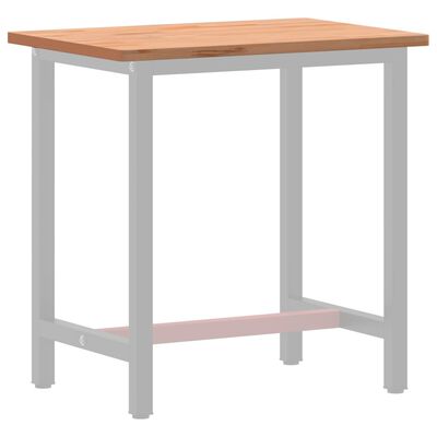 vidaXL Piano Scrivania 80x55x2,5 cm in Legno Massello di Faggio