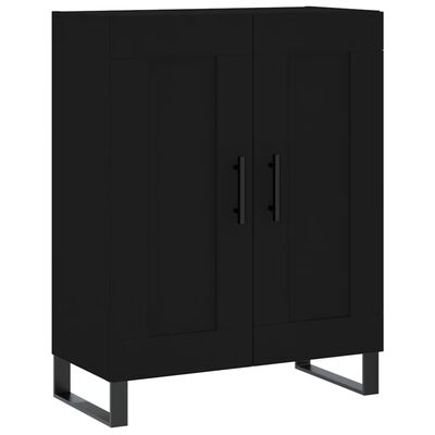 vidaXL Credenza Nera 69,5x34x180 cm in Legno Multistrato