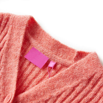 Cardigan da Bambina Lavorato a Maglia Rosa Medio 140