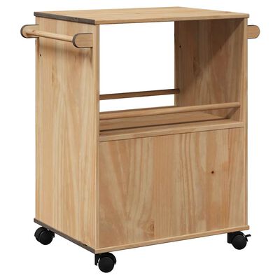 vidaXL Carrello da Cucina OTTA 59x45x80 cm in Legno Massello di Pino