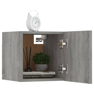 vidaXL Armadietti TV a Parete 8 pz Grigio Sonoma 30,5x30x30 cm