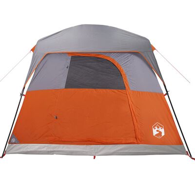 vidaXL Tenda da Campeggio a Cabina 4 Persone Arancione Impermeabile