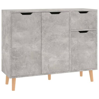 vidaXL Credenza Grigio Cemento 90x30x72 cm in Legno Multistrato