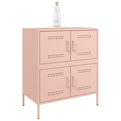 vidaXL Credenza Rosa 68x39x79 cm in Acciaio