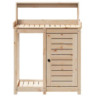 vidaXL Tavolo Invaso con Ripiani 82,5x50x109,5 cm Legno Massello Pino