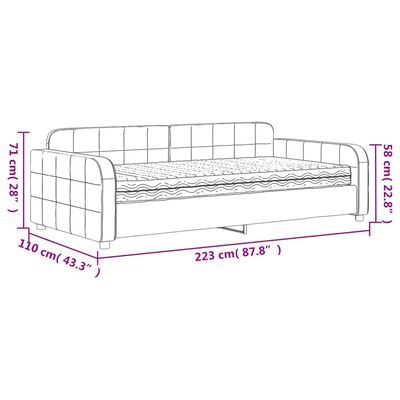 vidaXL Divano Letto con Materasso Giallo 100x200 cm in Velluto