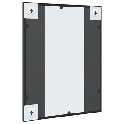 vidaXL Specchio da Parete Nero 40x50 cm Rettangolare in Ferro