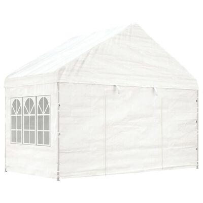 vidaXL Gazebo con Tetto Bianco 11,15x4,08x3,22 m in Polietilene