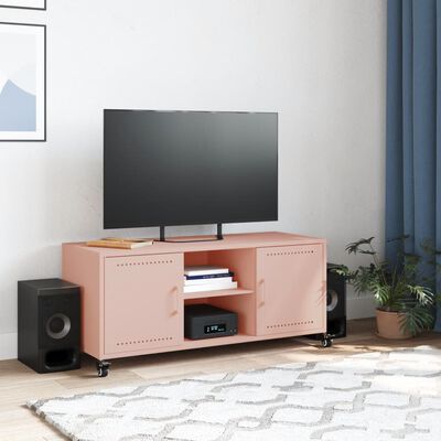 vidaXL Mobile TV Rosa 100,5x39x43,5 cm in Acciaio