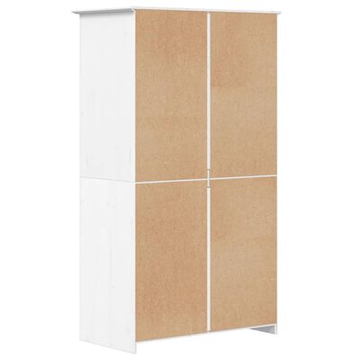 vidaXL Armadio BODO 99x53,5x173 cm in Legno Massello di Pino Bianco