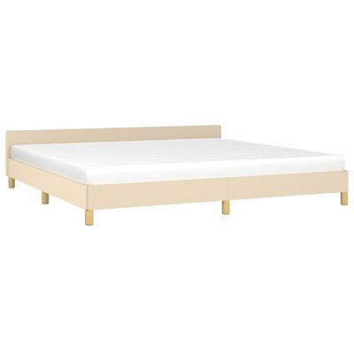 vidaXL Giroletto senza Materasso Crema 200x200 cm in Tessuto