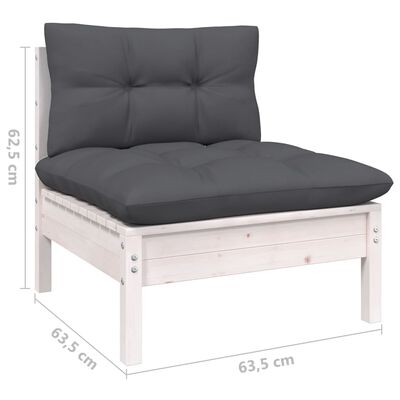 vidaXL Set Salotto da Giardino con Cuscini 8 pz Legno Massello di Pino