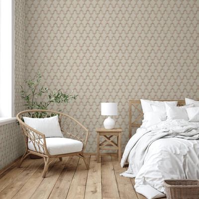 DUTCH WALLCOVERINGS Carta da Parati Geometric Oro e Verde