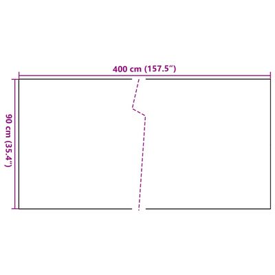 vidaXL Paravento da Balcone Marrone e Nero 400x90 cm in Polyrattan