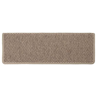 vidaXL Tappeti Autoadesivi Scale Aspetto Sisal 15 pz 65x21x4 cm Sabbia