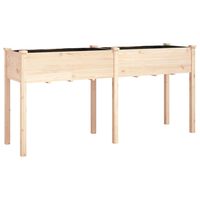 vidaXL Fioriera con Fodera 161x45x76 cm Legno Massello di Abete