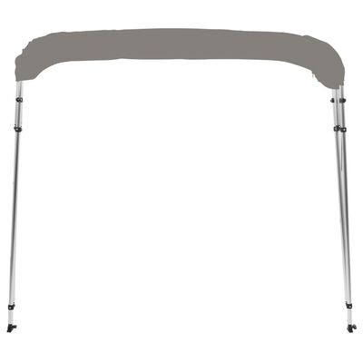 vidaXL Bimini di Prua con Tendalino 4 Archi Grigio 243x180x137 cm