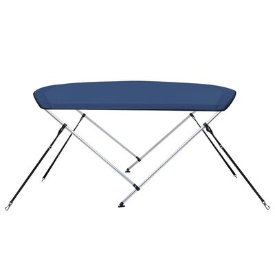 vidaXL Bimini di Prua con Tendalino a 2 Archi Blu Marino 180x130x110cm