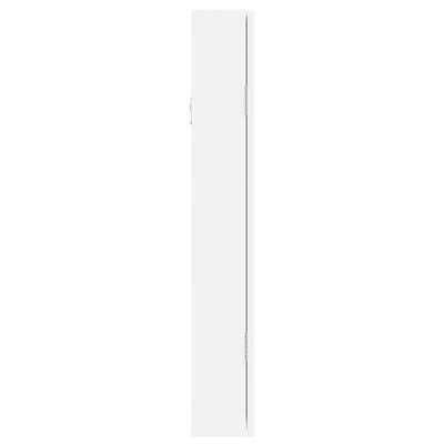 Maison Exclusive - Armadio Portagioie con Specchio a Muro Bianco  37,5x10x106 cm