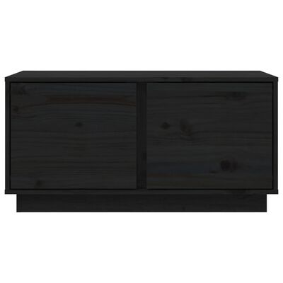 vidaXL Tavolino da Salotto Nero 80x50x40 cm Legno Massello di Pino