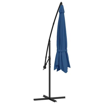 vidaXL Ombrellone a Sbalzo Palo in Alluminio 350 cm Blu