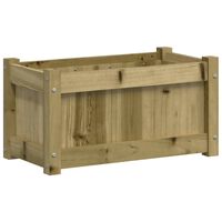 vidaXL Fioriera da Giardino 60x31x31 cm in Legno di Pino Impregnato