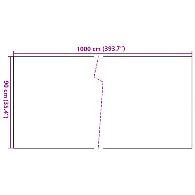 vidaXL Paravento da Balcone Marrone e Nero 1000x90 cm in Polyrattan