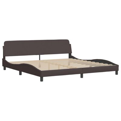 vidaXL Letto con Materasso Marrone Scuro 200x200 cm in Tessuto