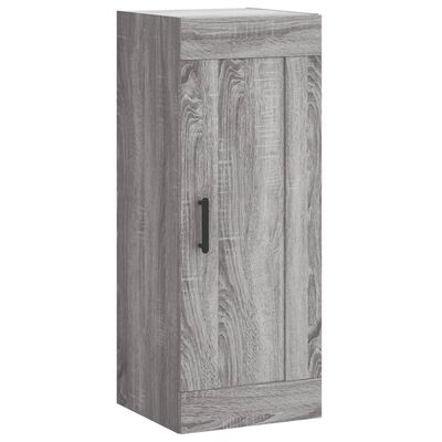 vidaXL Mobile a Parete Grigio Sonoma 34,5x34x90 cm Legno Multistrato