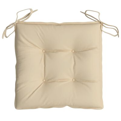 vidaXL Cuscini per Sedia 4 pz Beige 40x40x7 cm in Tessuto Oxford