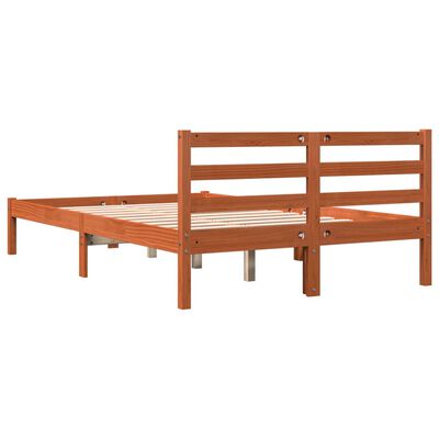 vidaXL Letto senza Materasso Marrone Cera 150x200 cm in Legno di Pino