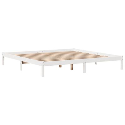 vidaXL Letto senza Materasso Bianco 180x200 cm Legno Massello di Pino