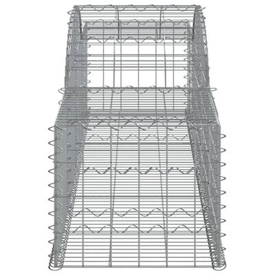 vidaXL Cesti Gabbioni ad Arco 20 pz 300x50x40/60 cm Ferro Zincato