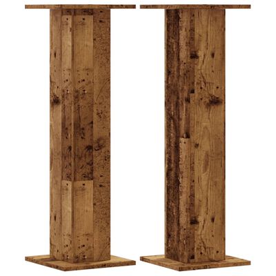 vidaXL Supporti per Piante 2 pz Legno Vecchio 30x30x95 cm Truciolato