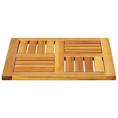 vidaXL Piano per Tavolo 50x50x2 cm Quadrato Legno Massello di Acacia