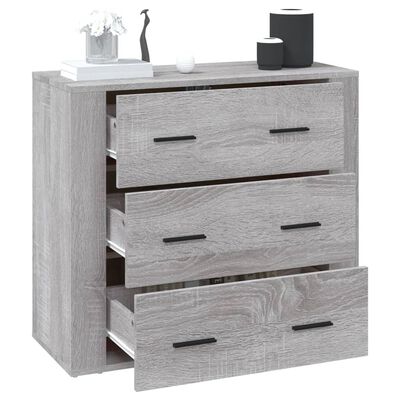 vidaXL Credenza Grigio Sonoma 80x33x70 cm in Legno Multistrato