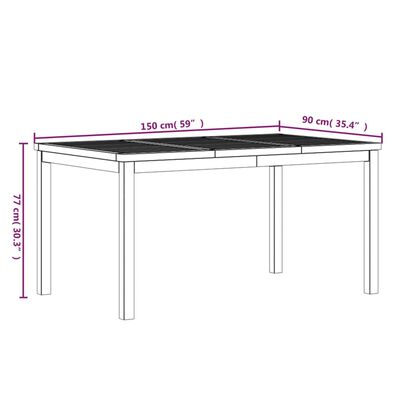 vidaXL Set da Pranzo per Giardino 3 pz in Legno Massello di Teak