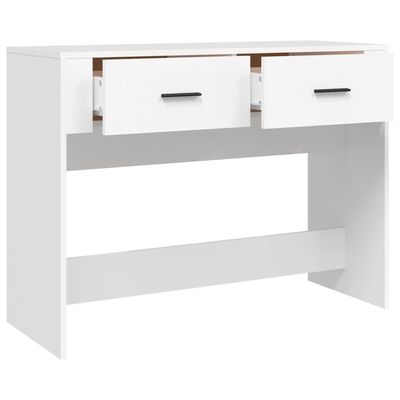 vidaXL Tavolino Consolle Bianco 100x39x75 cm in Legno Multistrato