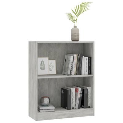 vidaXL Libreria Grigio Cemento 60x24x76 cm in Legno Multistrato