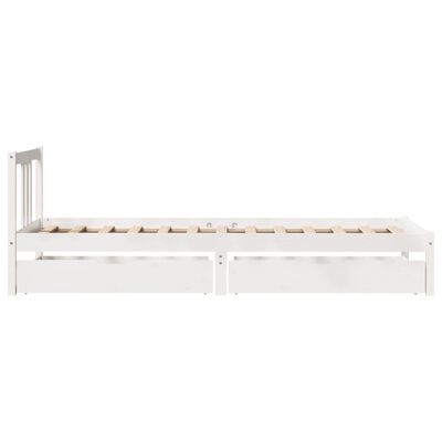 vidaXL Letto senza Materasso Bianco 90x200 cm Legno Massello di Pino