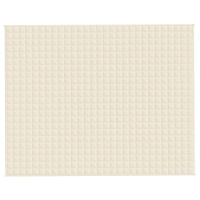 vidaXL Coperta Ponderata Crema Chiaro 235x290 cm 15 kg Tessuto