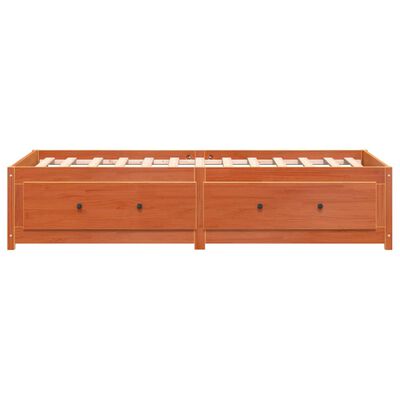 vidaXL Dormeuse Marrone Cera 75x190 cm in Legno Massello di Pino