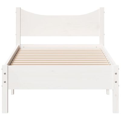 vidaXL Letto senza Materasso Bianco 90x200 cm Legno Massello di Pino