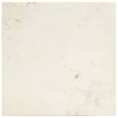 vidaXL Tavolino da Salotto Bianco 40x40x35cm Pietra Vera Testura Marmo