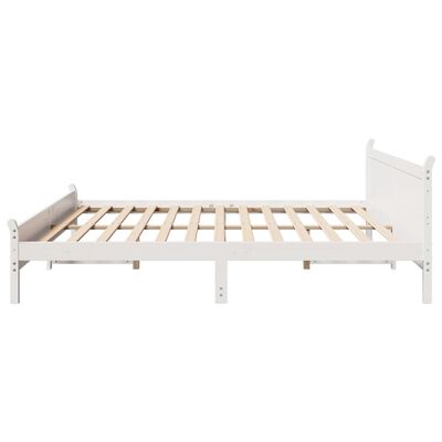 vidaXL Letto senza Materasso Bianco 180x200 cm Legno Massello di Pino