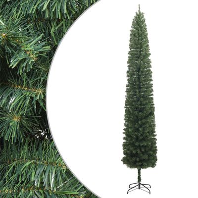 vidaXL Albero di Natale Sottile con Base 270 cm in PVC